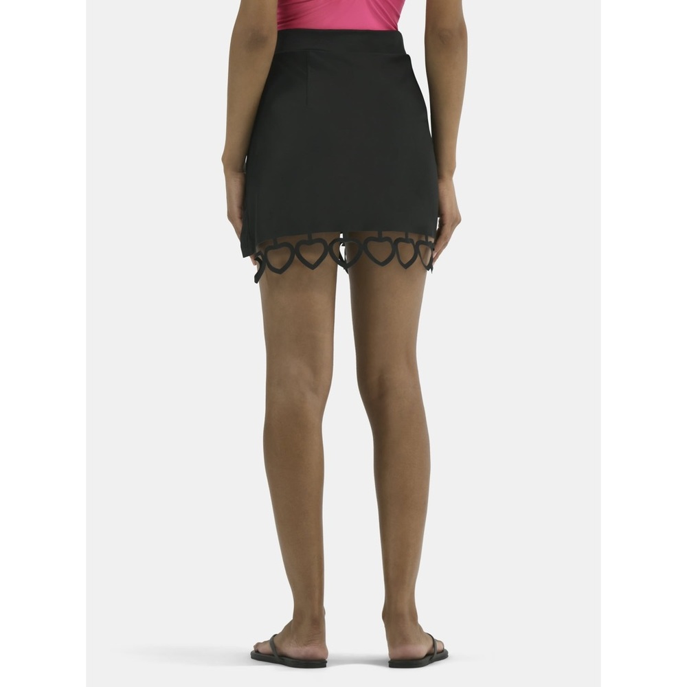 NWT Paris Hilton Heart Cut Out Coverup Wrap Skirt - L - Picture 2 of 12